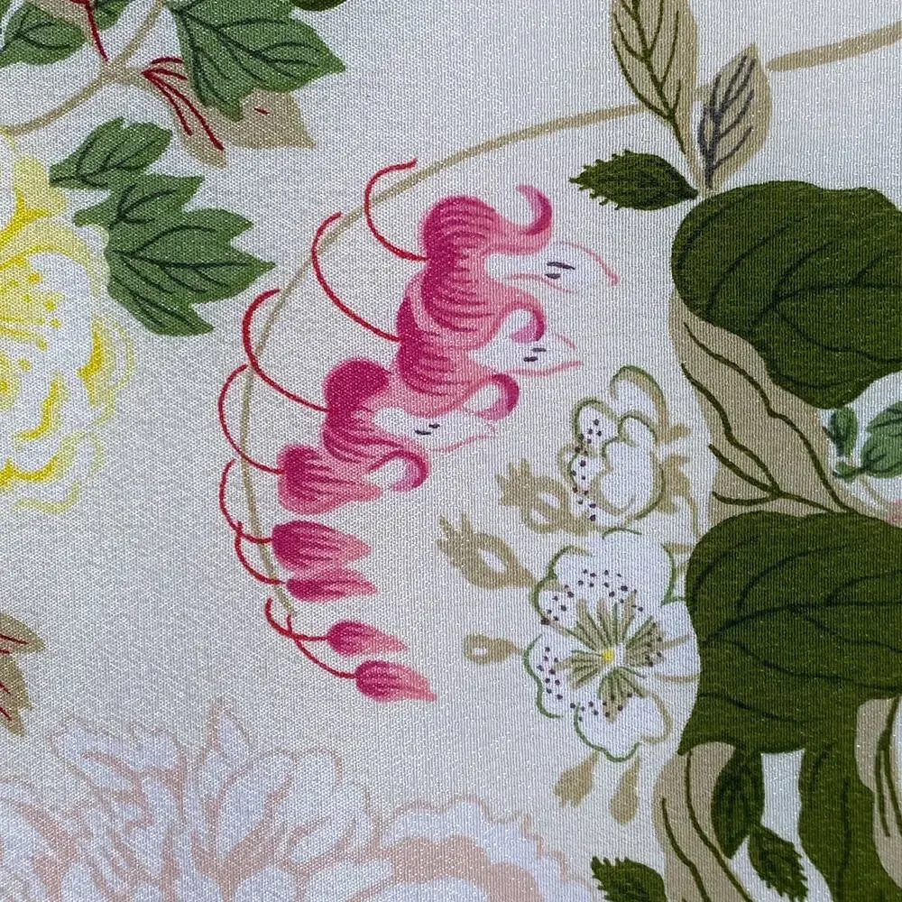 MUSEUM OF FINE ART Scarf 100% Silk Hand Rolled Floral Square Yellow VTG 32x32